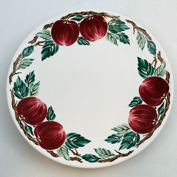 Nancy Calhoun Bella Roma 4 Salad Plate Lot Apples 8" Cafe Classico Vintage - Picture 5 of 5
